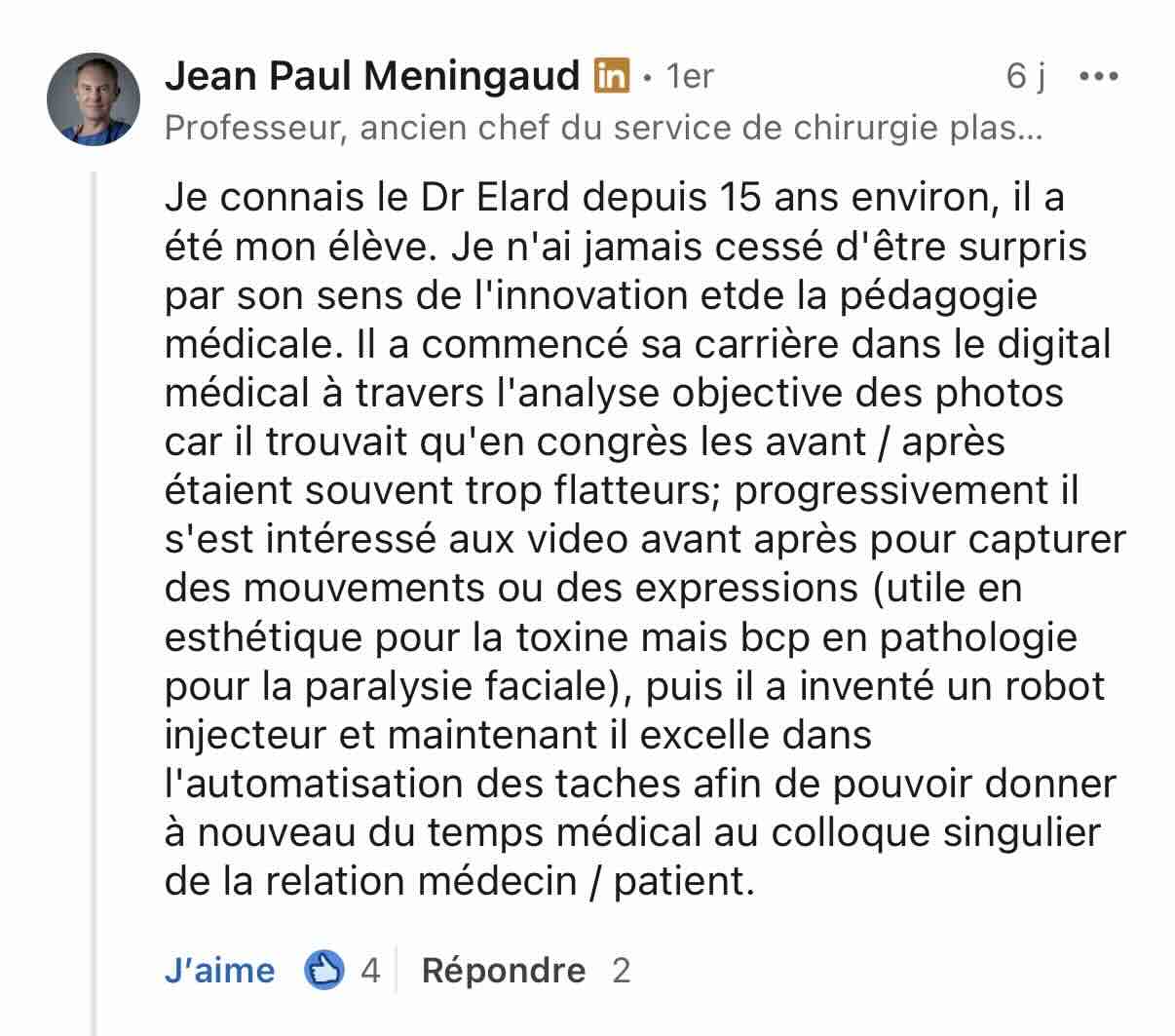 Avis LinkedIn - Retour participant formation IA